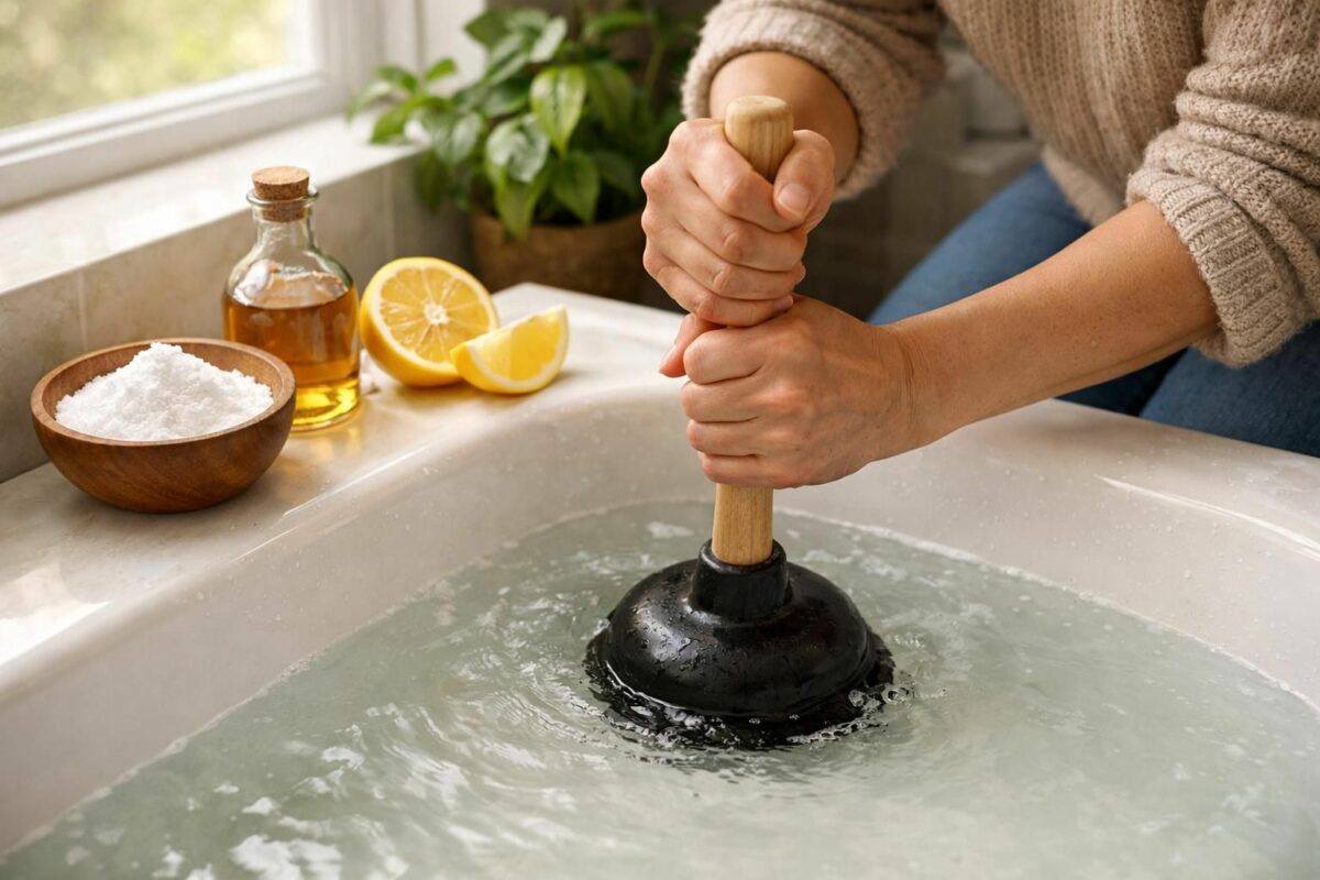 découvrez des méthodes naturelles et efficaces pour déboucher votre baignoire sans utiliser de produits chimiques, afin de préserver votre santé et l'environnement.